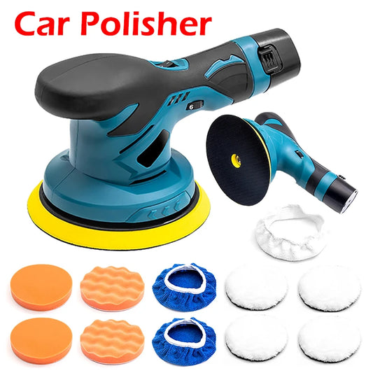 11PCS Cordless Mini Car Polisher 6 Gears 12V