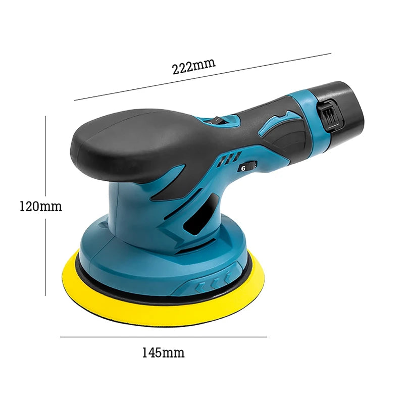 11PCS Cordless Mini Car Polisher 6 Gears 12V