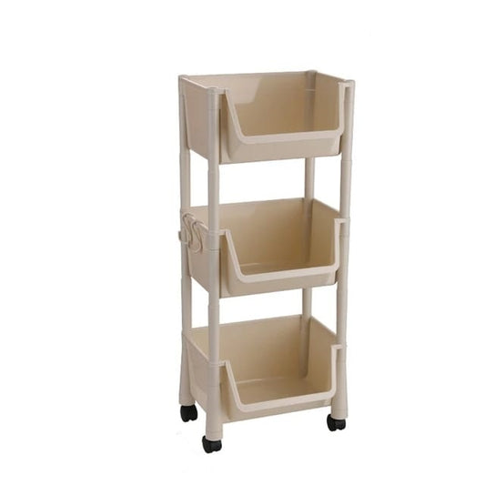 Movable Desk Storage Bookcase for Study Room Floor-to-ceiling Bookshelf With Wheels