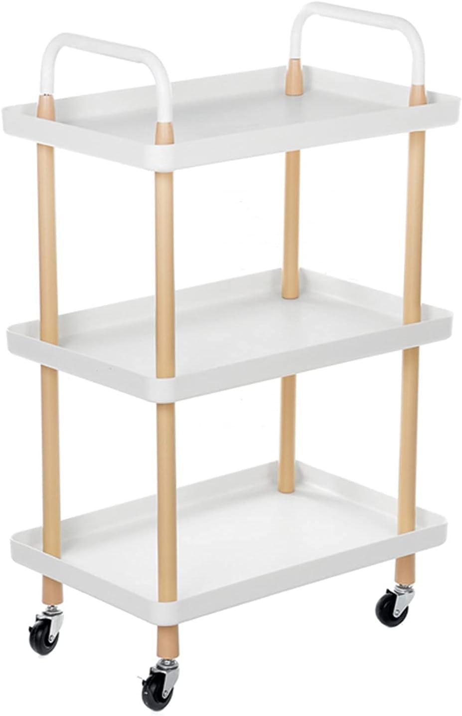 Rolling Cart Trolley Square Kitchen Storage Rack Organizer Cart With Wheels