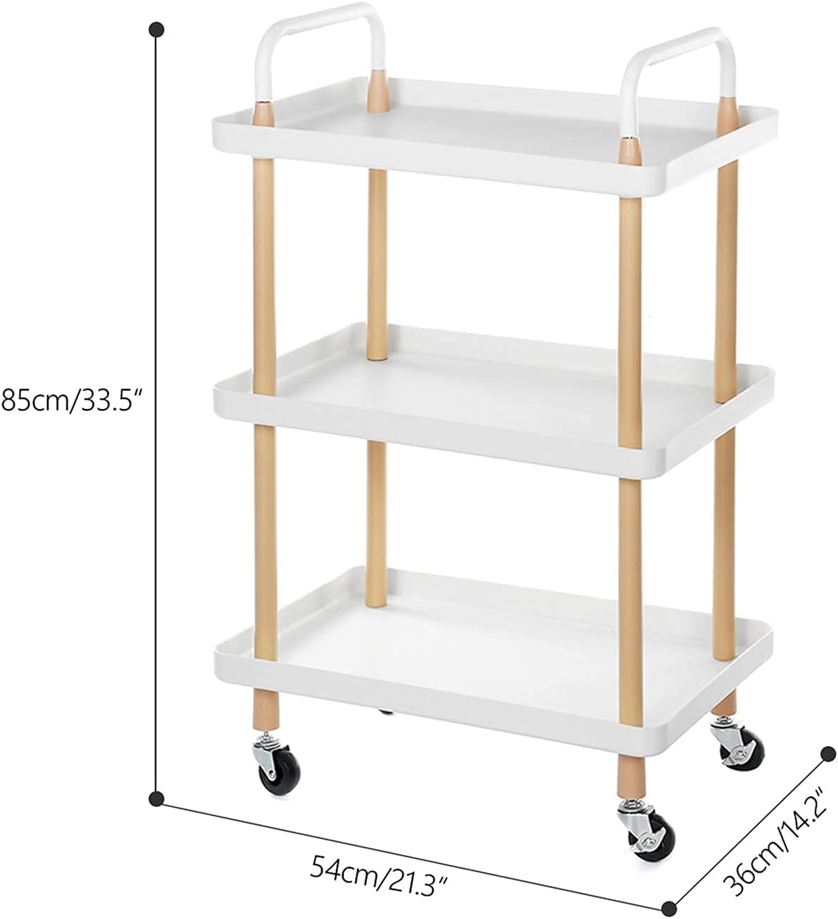 Rolling Cart Trolley Square Kitchen Storage Rack Organizer Cart With Wheels