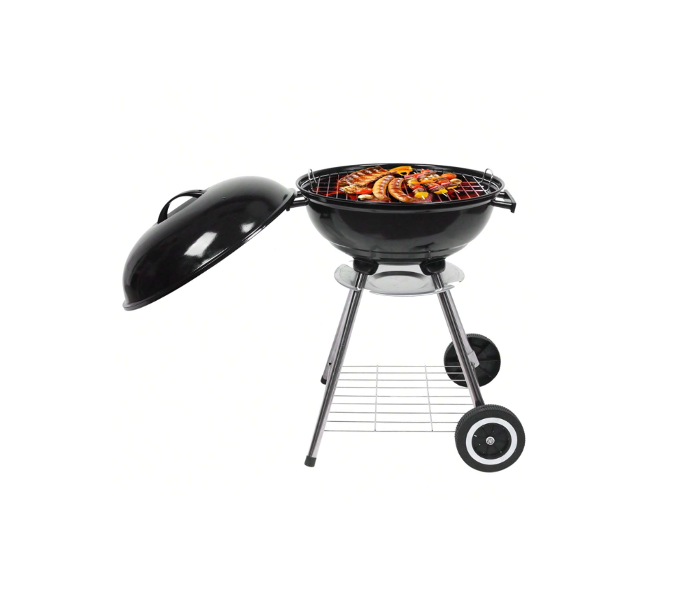 Portable Charcoal Grill, 18 Inch Camping BBQ Grill with Wheels