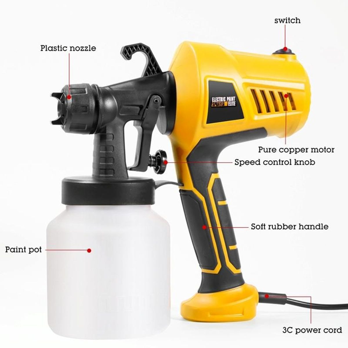 Electric DIY Spray Painter Painting Spray Gun - 800ML