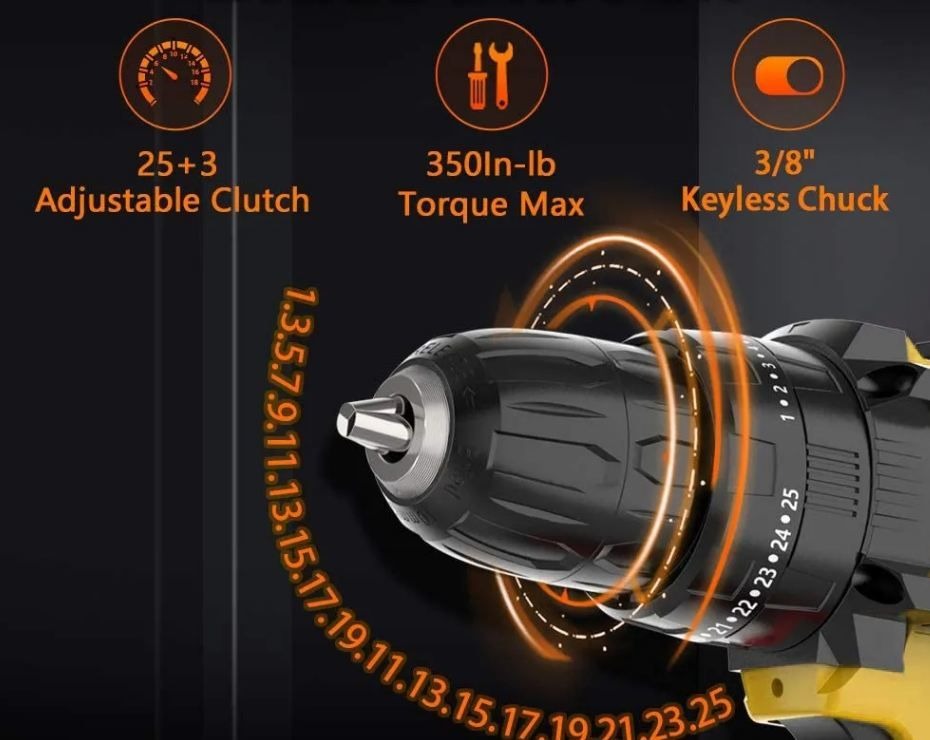 21V Rechargeable Lithium-Ion Hammer Drill and Screwdriver Set