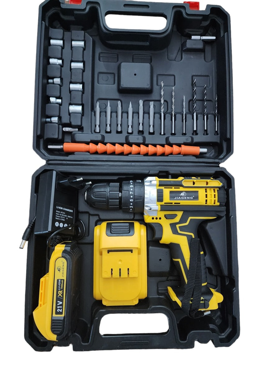 21V Rechargeable Lithium-Ion Hammer Drill and Screwdriver Set