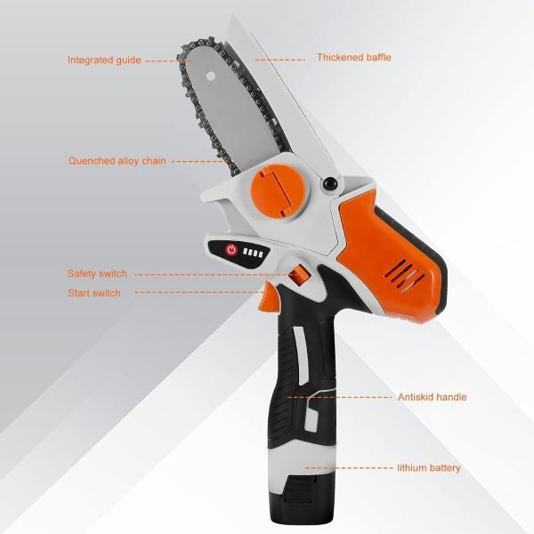 6" Lithium Battery Mini Chain Saw 12V