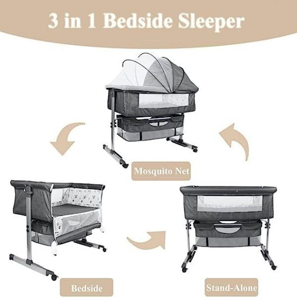 3 in 1 Baby Bassinets, Baby Bedside Sleeper