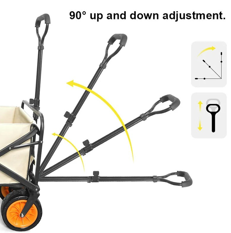 Outdoor Camping Beach Trolley With Adjustable Handle