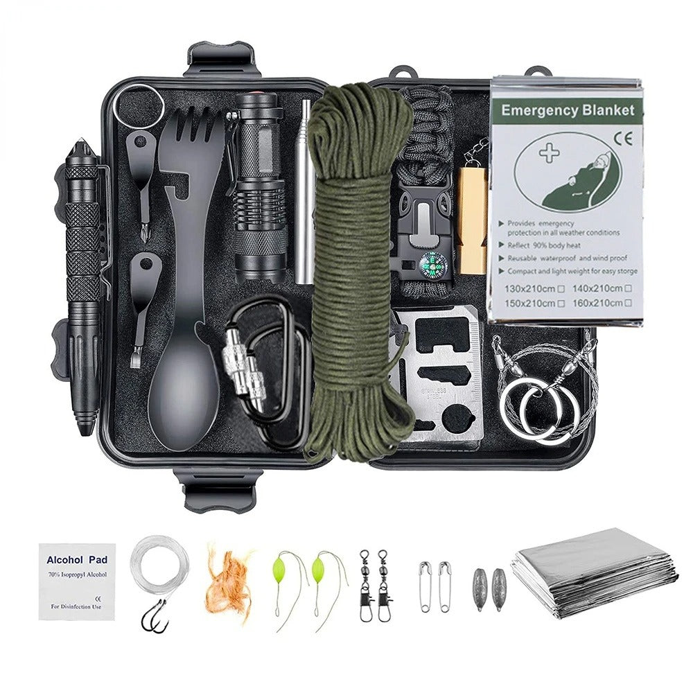 15 IN 1 First Aid Survival Kit Set Camping