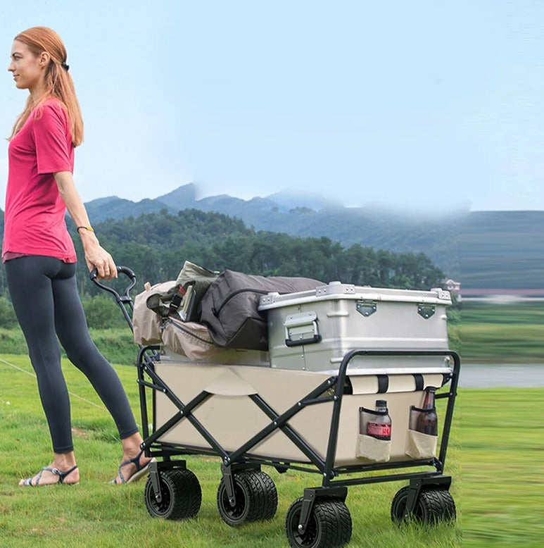 Outdoor Camping Beach Trolley With Adjustable Handle