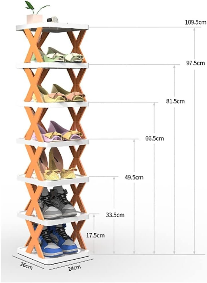 X-shaped 5-layer DIY Shoe Rack