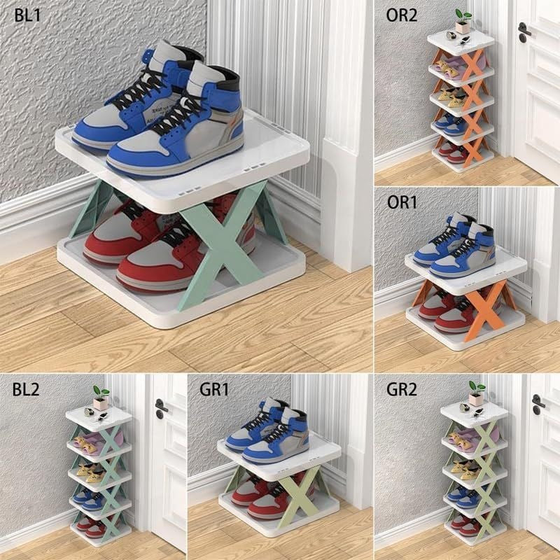 X-shaped 5-layer DIY Shoe Rack