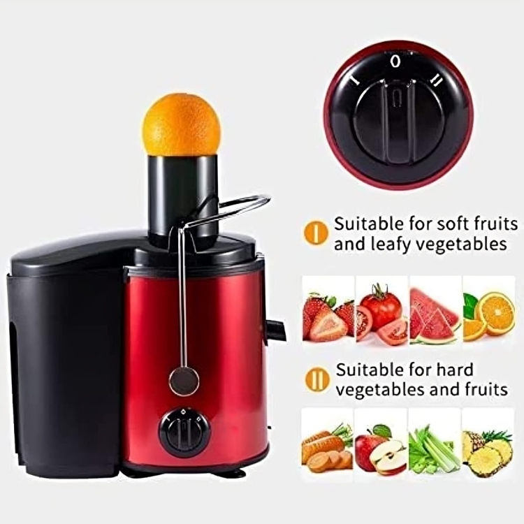 800W Fruits And Vegetables Juice Extractor - Red