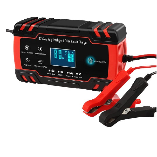 12V/24V 8A Intelligent Automatic Fast Battery Charger With 3-Stage Charging