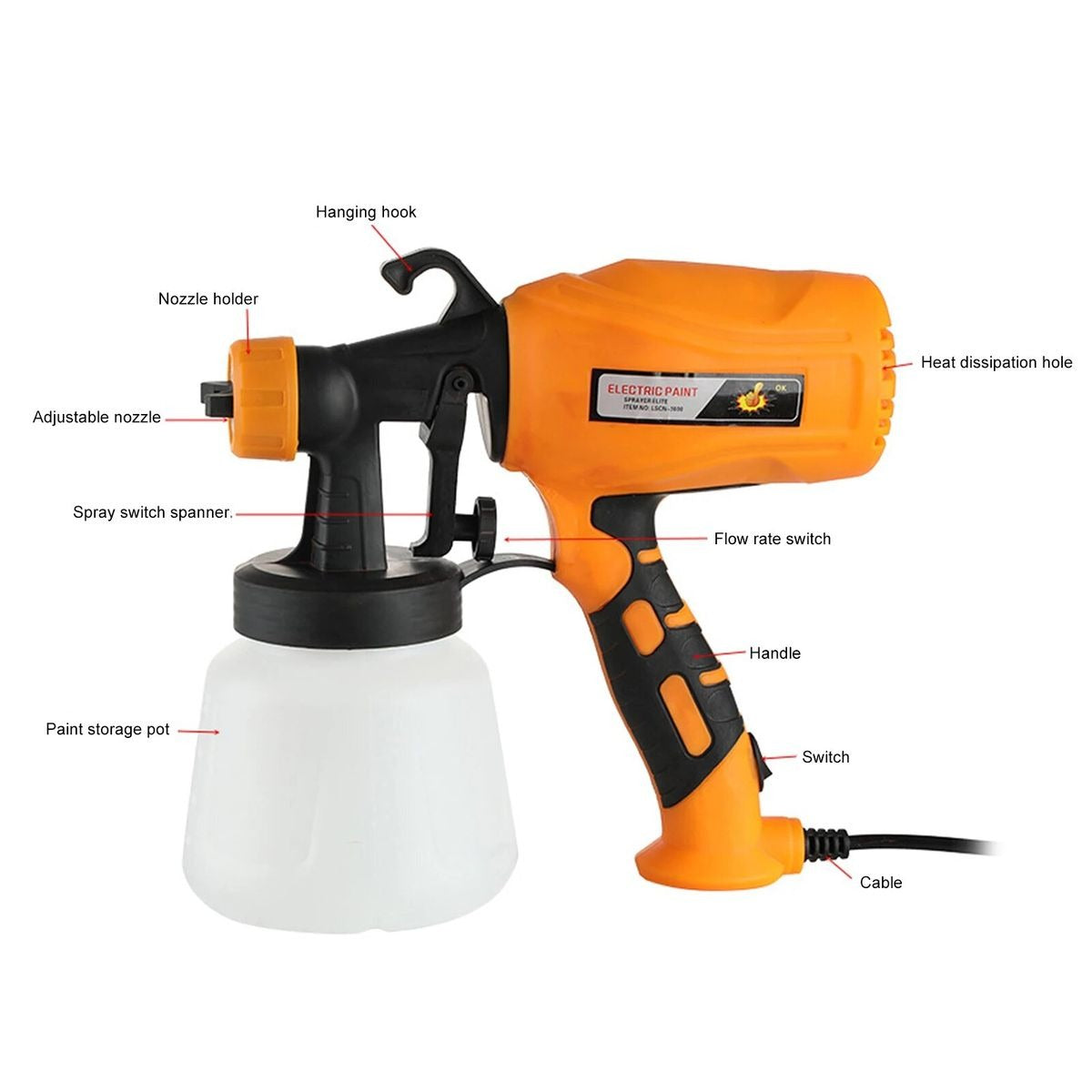 550W Paint Sprayer Electric Spray Gun