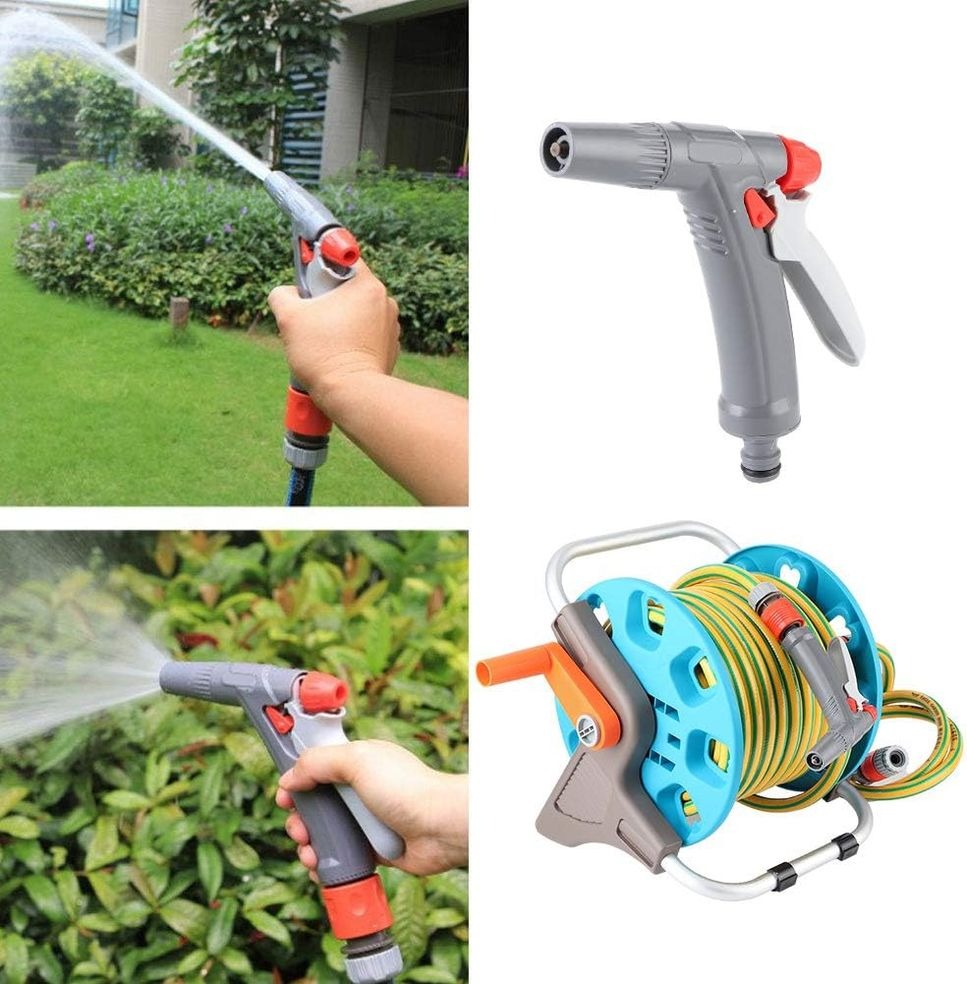 Water Pipe Retractable Garden Hose Reel Irrigation Sprayer Set