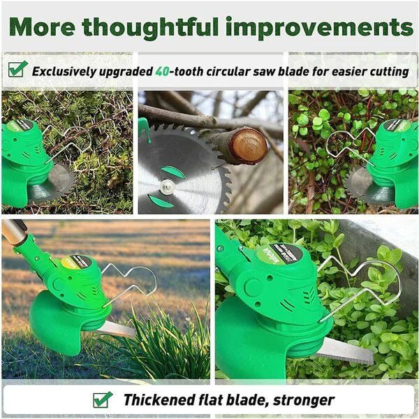 800W Cordless Lithium Grass Trimmer Brush Cutter