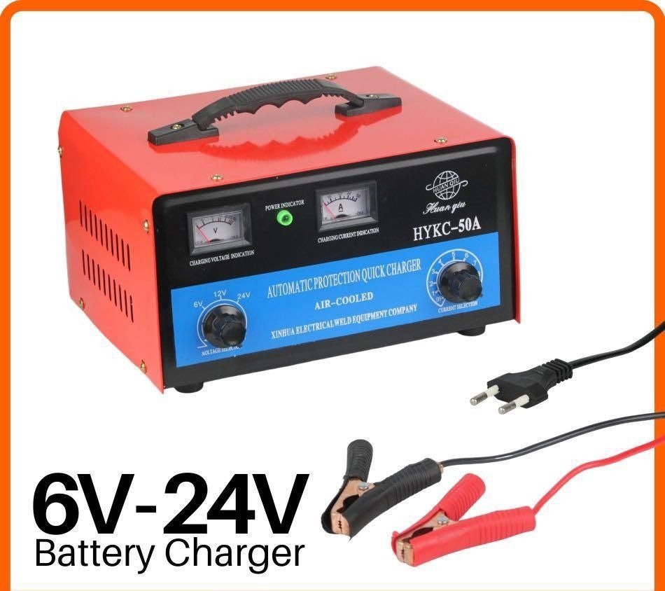 50A 6V/12V/24V Automatic Protection Quick Car Battery Charger